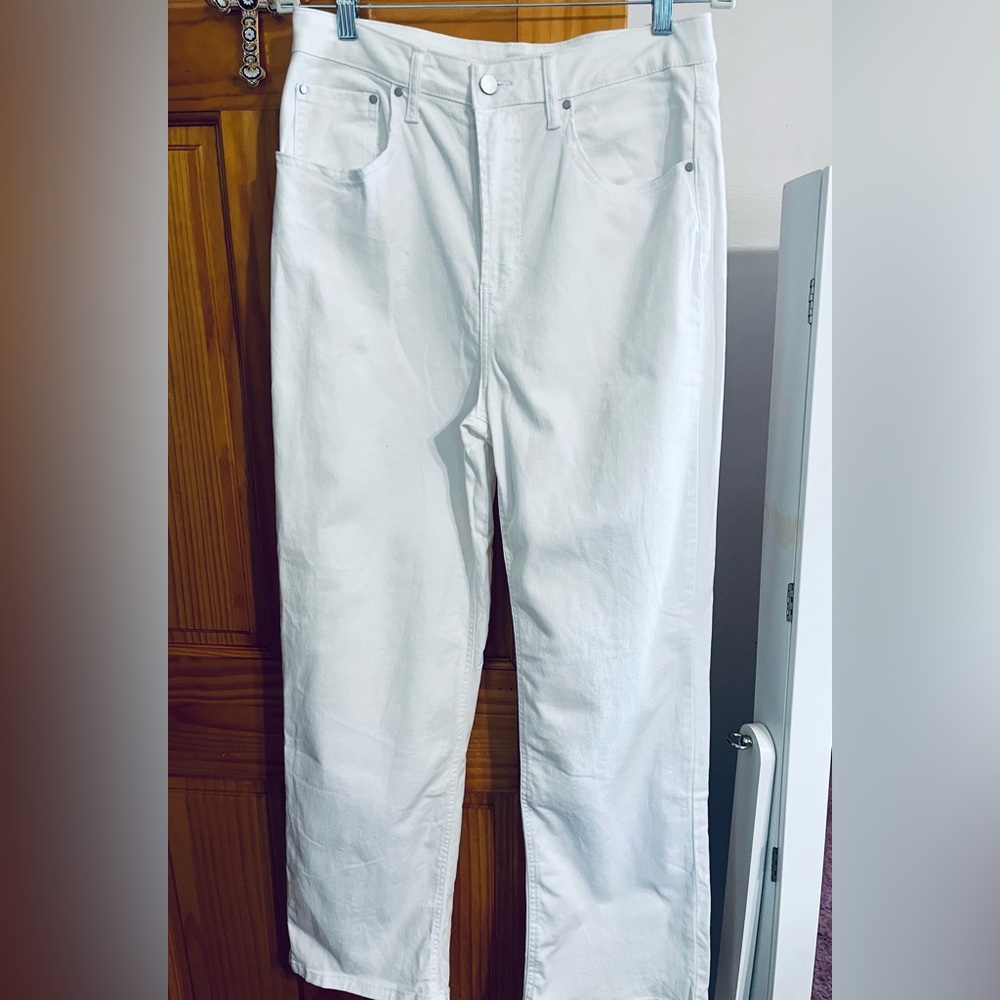 Juniors love fire white Denim mid rise flare Jean size 13 - Picture 6 of 11
